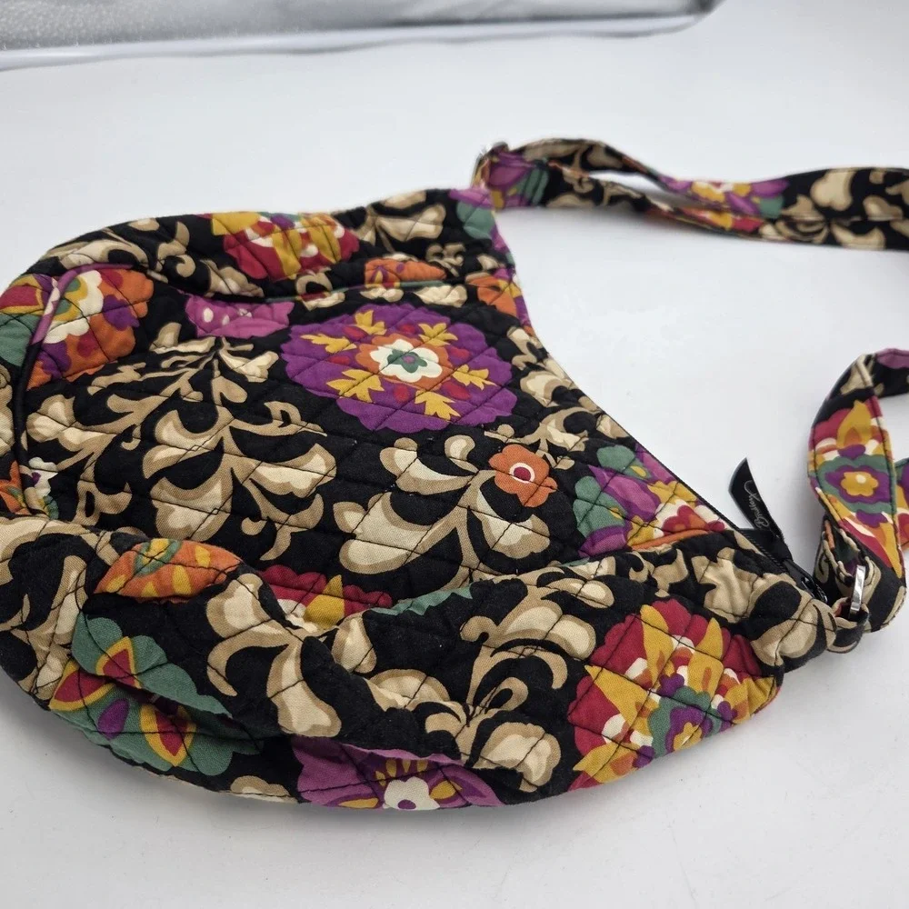 Vera Bradley Crossbody Shoulder Bag Floral Quilted Cotton Magnetic Front Pocket